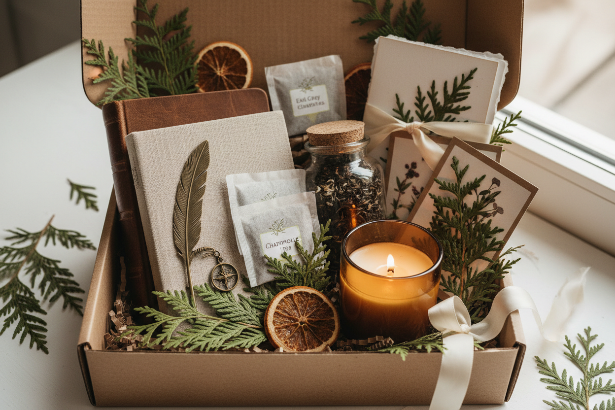 Subscription Box with Cedar Leaves